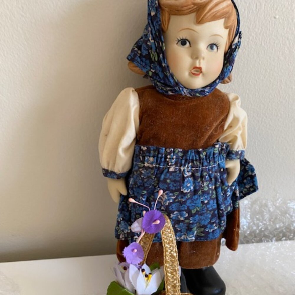 Vintage MJ Hummel Bisque Porcelain Goebel Hansel and Gretel Dolls, German - Picture 2 of 5